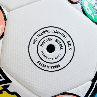 Back view of the Mitre TST Replica Training Football White and Multi-Colour
