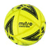 Front view of the Mitre Ultimatch Indoor Football Yellow and Black
