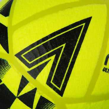 Back ¾ left view of the Mitre Ultimatch Indoor Football Yellow and Black