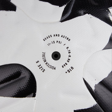 Back ¾ right view of the Mitre Ultimax One Football White and Black