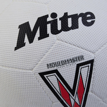 Back view of the Mitre Super Dimple Football White and Black