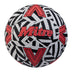 Front view of the Mitre Street Soccer Football White and Black