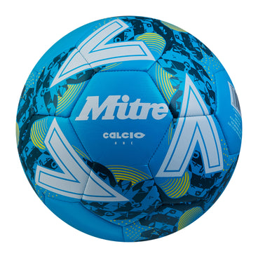 Front view of the Mitre Calcio Football Blue and White