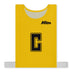 Front view of the Mitre Netball Pro Training Bib Set Yellow