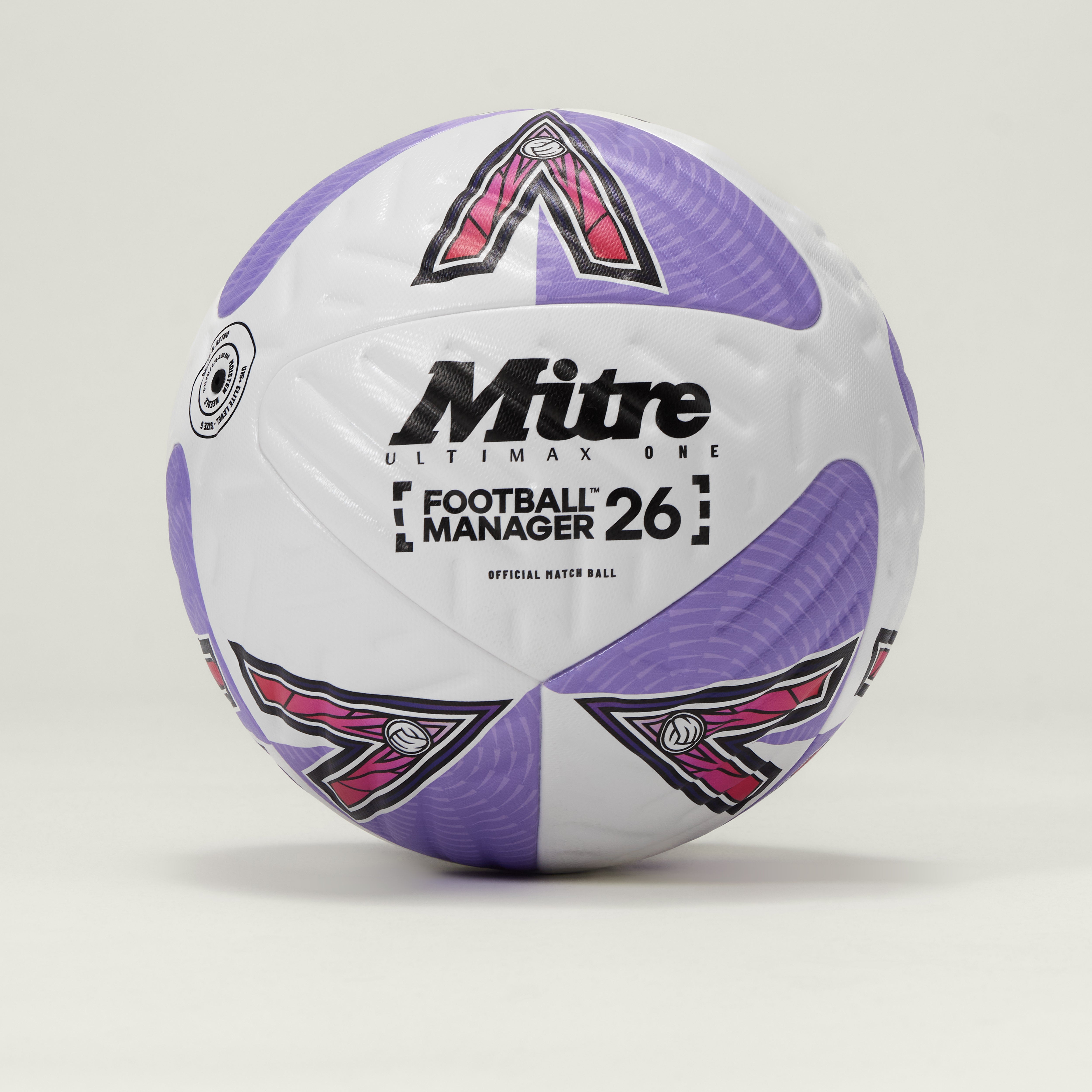 Football Manager 26 Ultimax One Football White/Purple/Black – Mitre