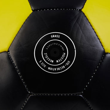 Back ¾ right view of the Mitre Final Football Yellow and Black