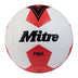 Front view of the Mitre Final Football White and Black