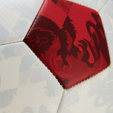 Back view of the Mitre England Mini FB Football White and Red