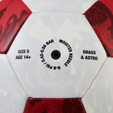 Back view of the Mitre England Mini FB Football White and Red