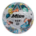 Front view of the Mitre TST Ultimax Pro Football White and Multi-Colour