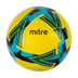 Front view of the Mitre Personalised Football Yellow and Blue