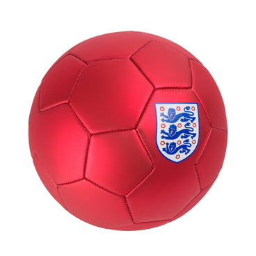 Front ¾ left view of the Mitre England Football Red and White