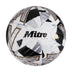 Front view of the Mitre Ultimax Evo Football White, Silver and Black
