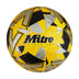 Front view of the Mitre Ultimax Evo Football Yellow, Silver and Black