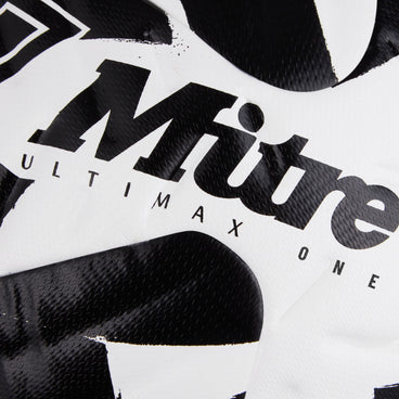 Back view of the Mitre Ultimax One Football White and Black