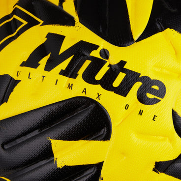 Back view of the Mitre Ultimax One Training Ball Yellow and Black