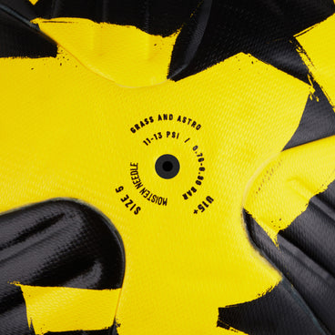 Back ¾ right view of the Mitre Ultimax One Training Ball Yellow and Black