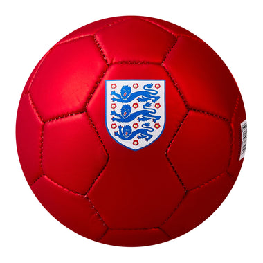 Front view of the Mitre England Mini FB Football Red and White