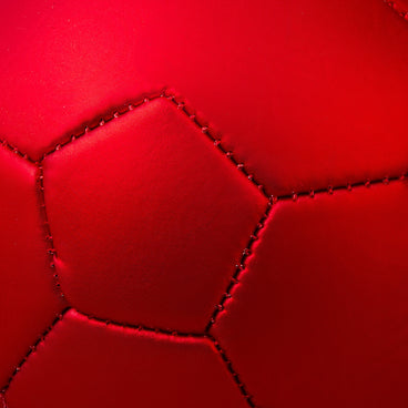 Back ¾ right view of the Mitre England Mini FB Football Red and White