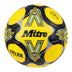 Front view of the Mitre Delta Evo Football Yellow and Black