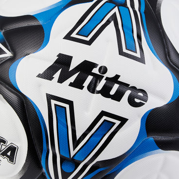 Back view of the Mitre Delta One Football White and Black