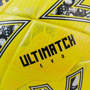 Back view of the Mitre Ultimatch Evo Football Yellow