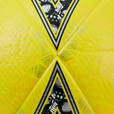 Back ¾ left view of the Mitre Ultimatch Evo Football Yellow