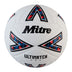 Front view of the Mitre Ultimatch One Football White and Black