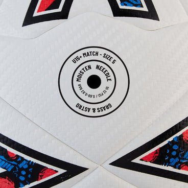 Back ¾ right view of the Mitre Ultimatch One Football White and Black