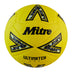 Front view of the Mitre Ultimatch One Football Yellow and Black