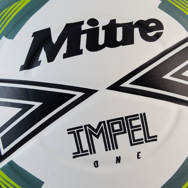 Back view of the Mitre Impel One Football White and Black