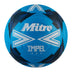 Front view of the Mitre Impel One Football Blue and White