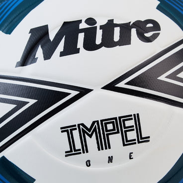 Back view of the Mitre Impel One Football White and Black
