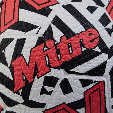 Back view of the Mitre Street Soccer Football White and Black