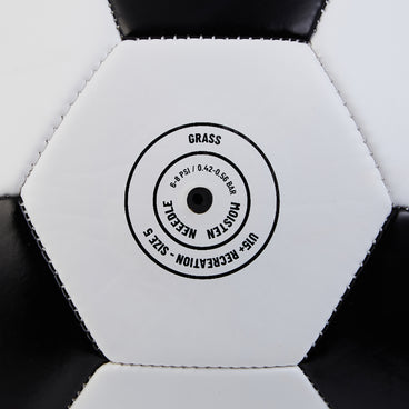 Back ¾ right view of the Mitre Flare Football White and Black