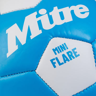 Back view of the Mitre Mini Flare Football Blue and White