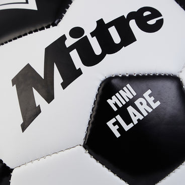 Back view of the Mitre Mini Flare Football White and Black