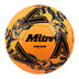 Front view of the Mitre Calcio Football Orange and Black