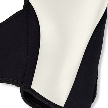 Back ¾ right view of the Mitre Impel Junior Unisex Glove Black and Grey