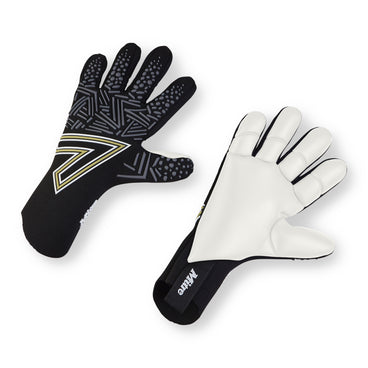 Front view of the Mitre Ultimatch Glove Black and White
