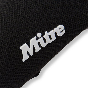 Back ¾ left view of the Mitre Ultimatch Glove Black and White