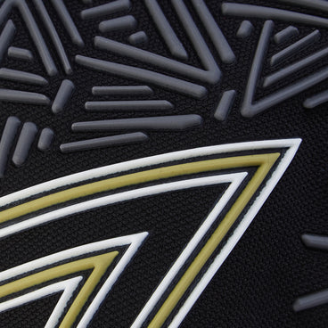 Back ¾ right view of the Mitre Ultimatch Glove Black and White