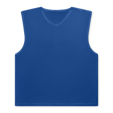 Front ¾ left view of the Mitre Pro Training Bibs Blue
