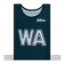 Front view of the Mitre Netball Pro Training Bib Set Green and Tidal Teal