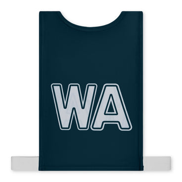 Front ¾ left view of the Mitre Netball Pro Training Bib Set Green and Tidal Teal