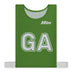 Front view of the Mitre Netball Pro Training Bib Set Green
