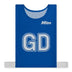 Front view of the Mitre Netball Pro Training Bib Set Blue