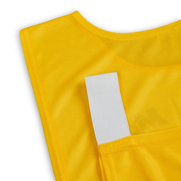 Back view of the Mitre Netball Pro Training Bib Set Yellow