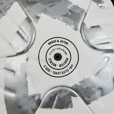 Back view of the Mitre Emirates FA Cup Ultimax Pro Football White, Silver and Red