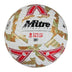 Front view of the Mitre Emirates FA Cup Ultimax Pro Winners Football White, Gold and Red